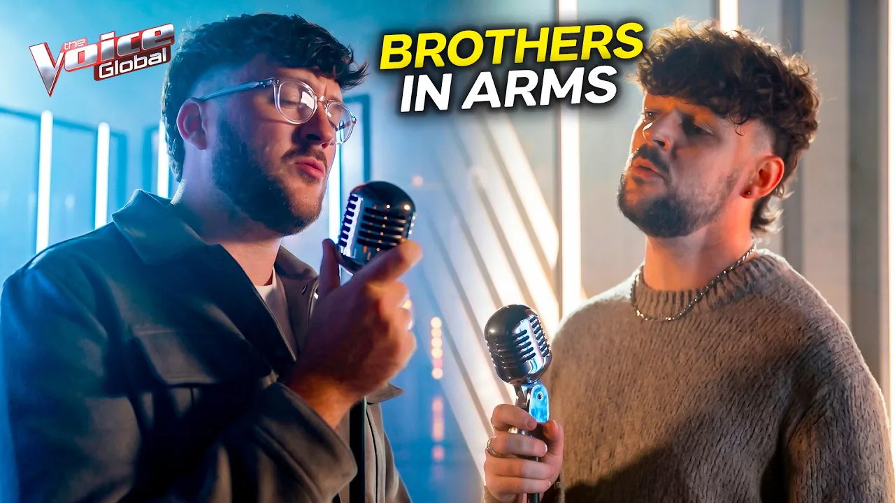 Ross McGuire with his brother on The Voice UK blind auditions